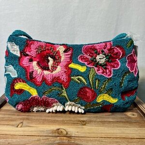 Viral Floral Beaded bag